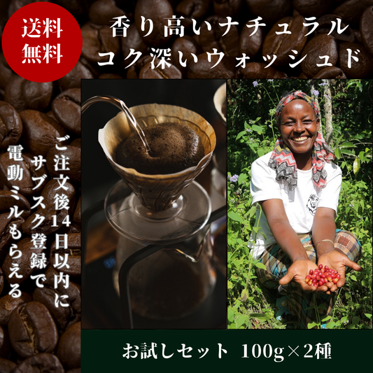 【お試しセット】ナチュラル&ウォッシュド飲み比べ｜焙煎豆